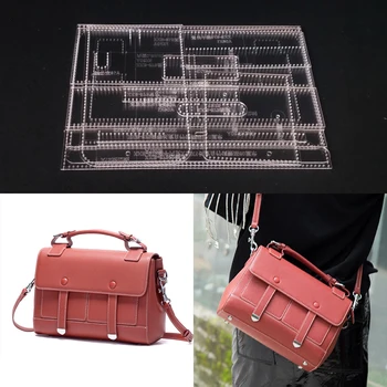 

1set DIY Acrylic Leather Template Home Handwork Leathercraft Sewing Pattern Tools Accessory Shoulder Bag 260x110x190mm