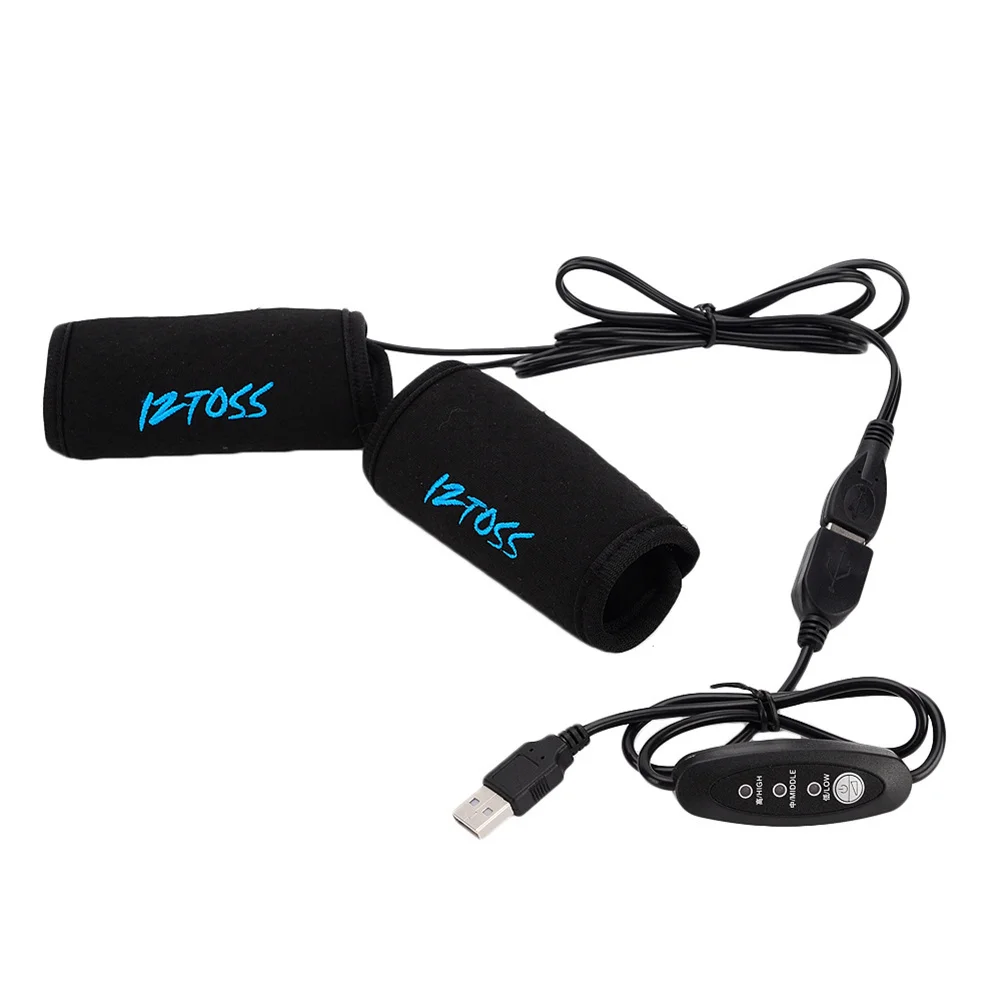 

DC5V Warm Scooter Motorcycle Electrical USB Heated Grips With Temperature Control Switch Motorbike Grip Handlebar Heater Cover