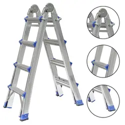 4x4 ступенчатая лестница Нескользящая прочная сменная ступня многоцелевая алюминиевая лестница для дома и наружного использования