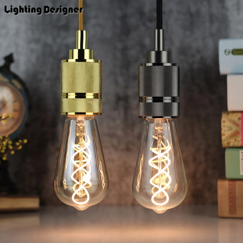 Us 9 99 20 Off St64 Double Helix Edison Bulb Led E27 Dimmable Vintage Filament Retro Lamp Light Fixture 220v 4w Lighting Amber Clear Spiral In Us 9 99 20 Off St64 Double Helix Edison Bulb Led E27 Dimmable Vintage Filament Retro Lamp Light Fixture 220v 4w Lighting Amber Clear Spiral In