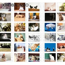 30 шт./лот Милая новинка кошка открытка поздравительная открытка Рождественская открытка подарок на день рождения Crds Закладка Подарок XLG935