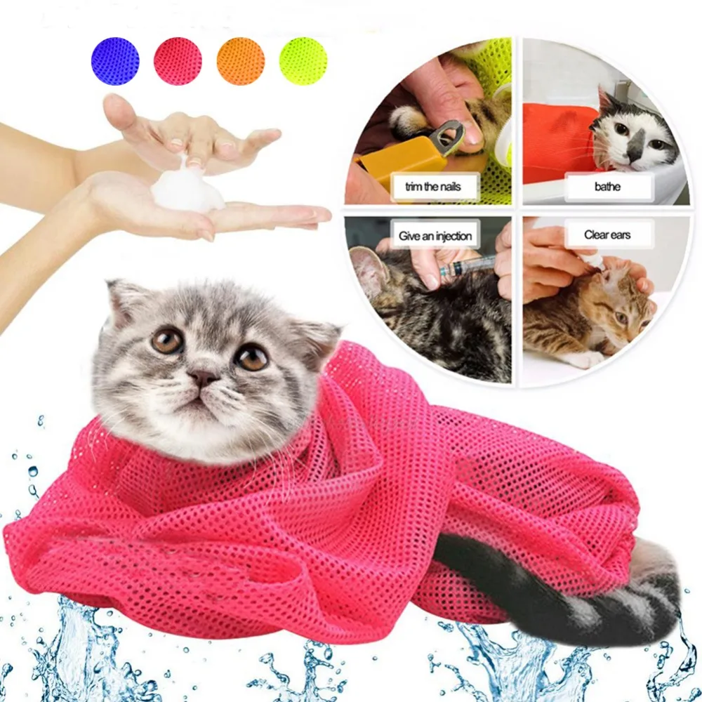 MultiFunction Cat Grooming Bag Cat Washing bath Bag Cat Nail Cutting Medicine Pet Bath Bag 20