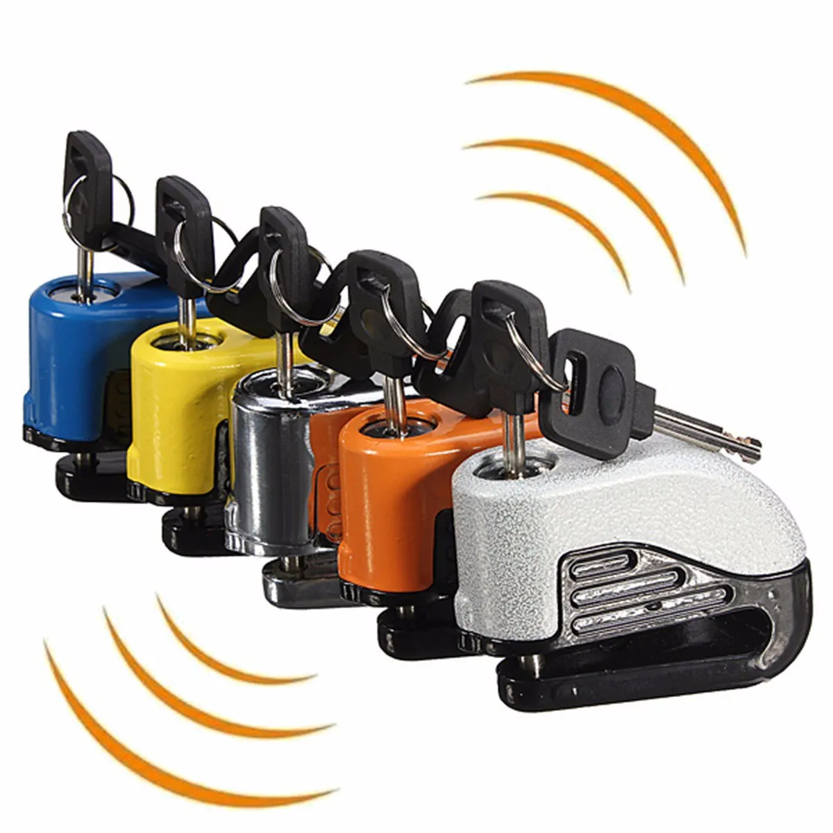 

6mm Security Motorcycle Theft Protection Motorbike Sturdy Wheel Disc Brake Lock Safety Alarm with key