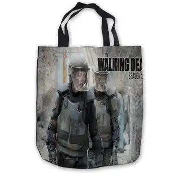 

Custom Canvas The-Walking-Dead- (1) ToteBags Hand Bags Shopping Bag Casual Beach HandBags Foldable 180911-04-20