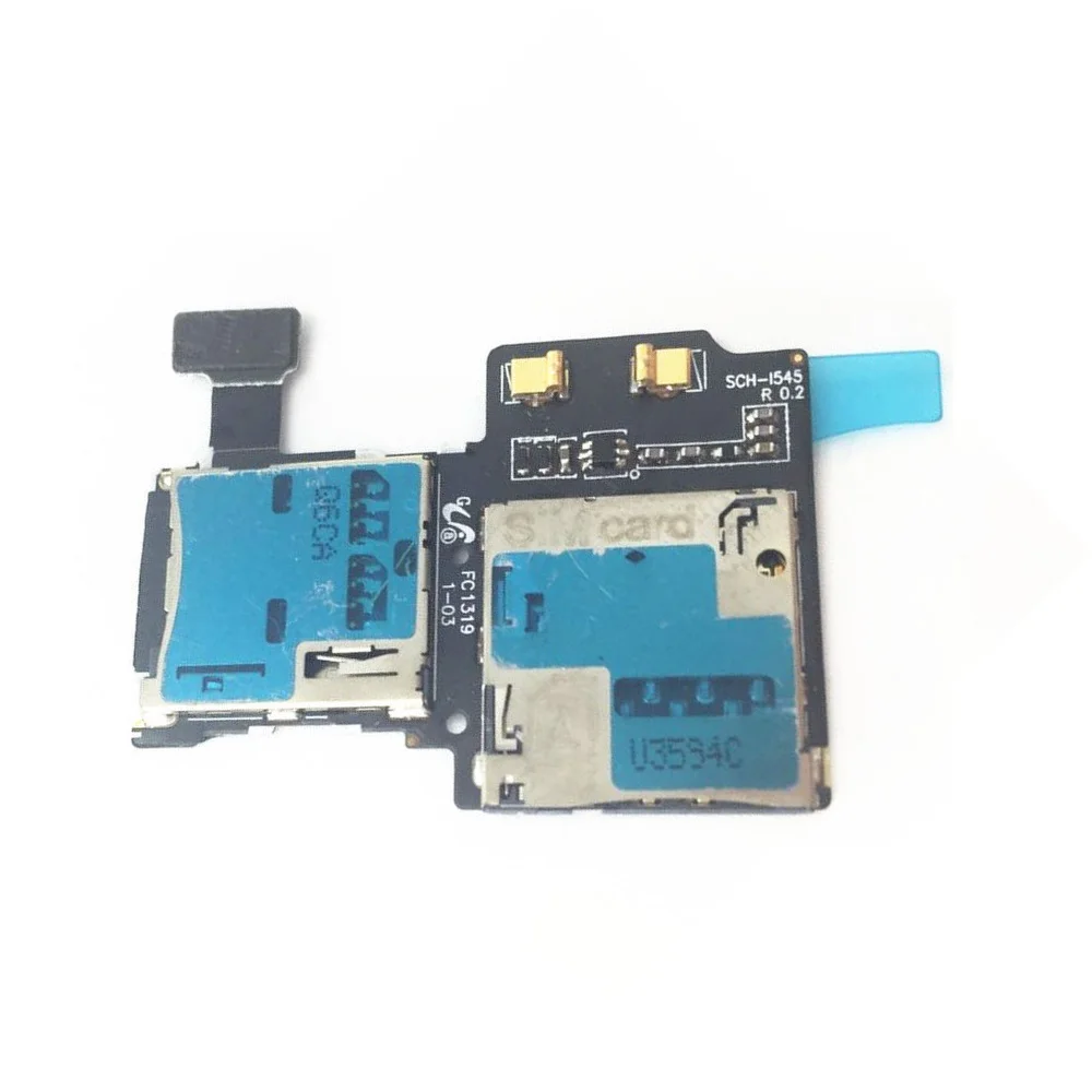 Для Samsung Galaxy S4 GT I9500 I9505 I337 M919 I545 L720 R970 sim карта и держатель карты памяти MicroSD гибкий