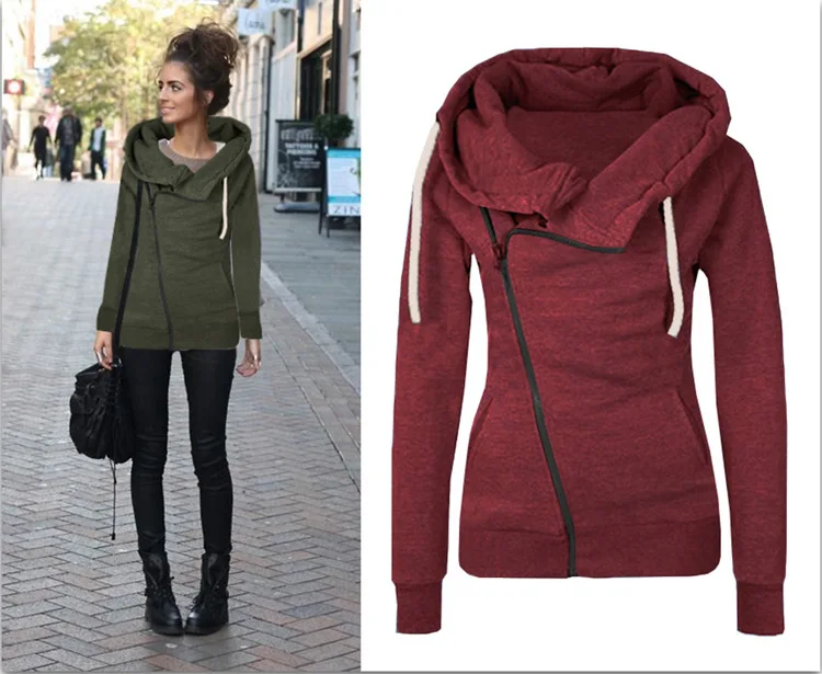  2019 Special Offer Panda Moletom New Women Sweatshirts Solid Color Hooded Jacket Sleeve Women's Hoo