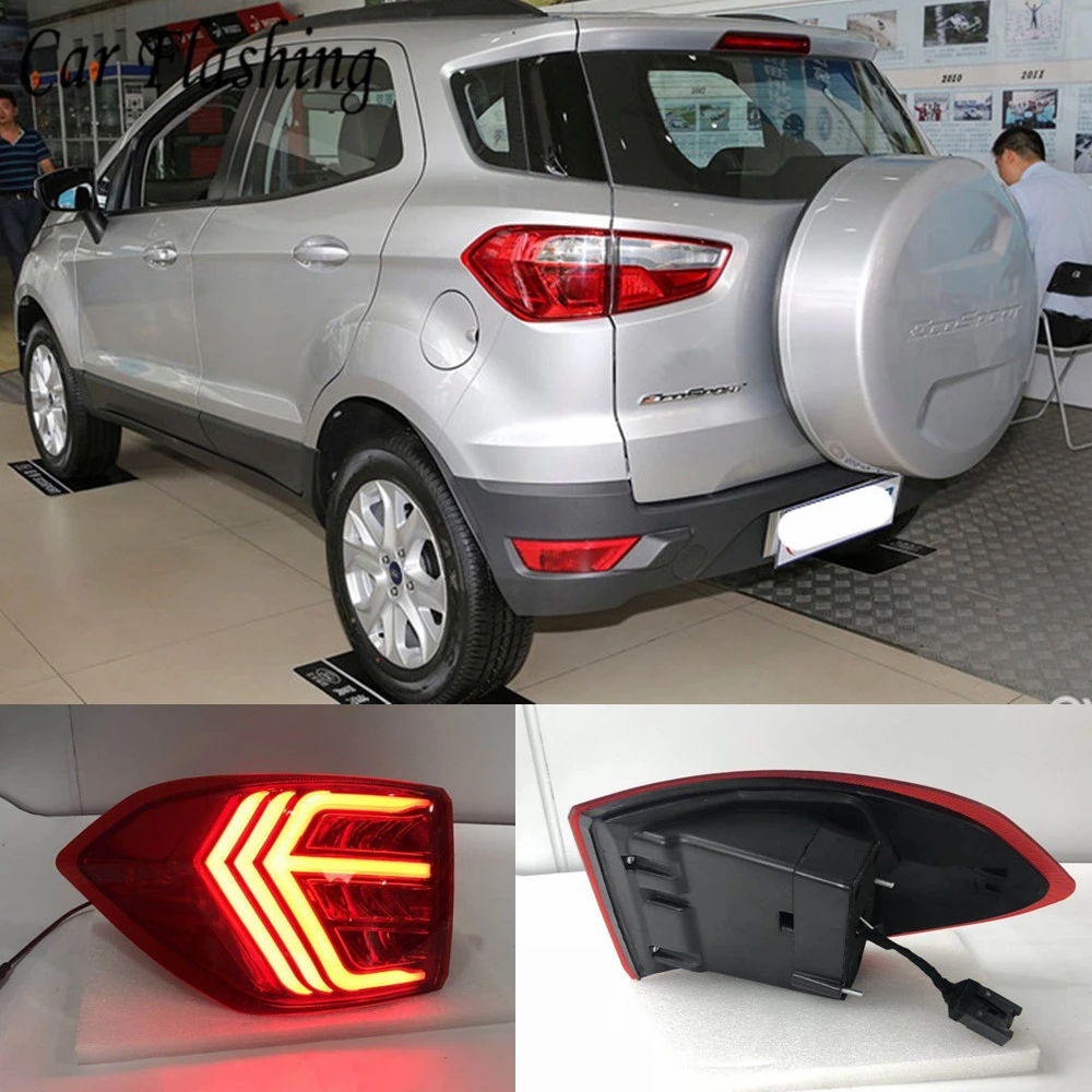 

2PCS LED Tail Light For Ford Ecosport 2013 - 2018 2019 Car LED Rear Bumper Light LED Brake Light Auto Bulb Decoration Lamp