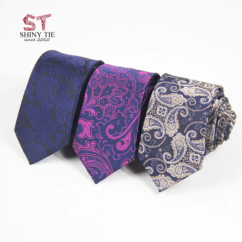 

Formal Business Jacquard Polyester Tie For Men Woven Necktie Paisley Gold Blue Black Color 6cm Narrow Skinny Tie Neckwear Cravat