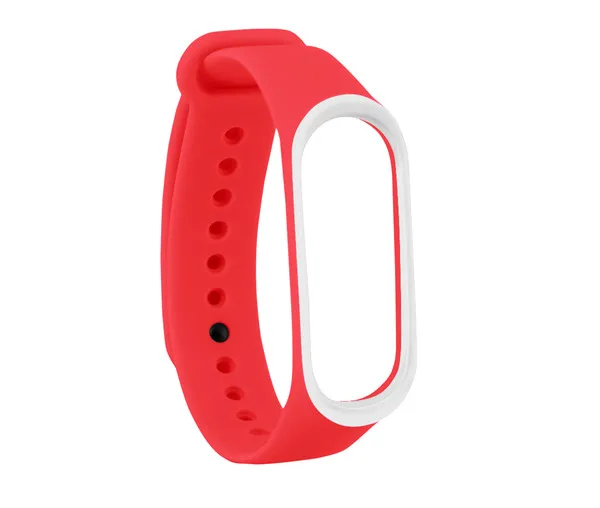 Спортивные силиконовые для фитнеса, ремешок для часов, браслет для Xiaomi mi, ремешок 3, умные часы, замена, модный Удобный ремешок для mi Band 3 - Цвет ремешка: Red white