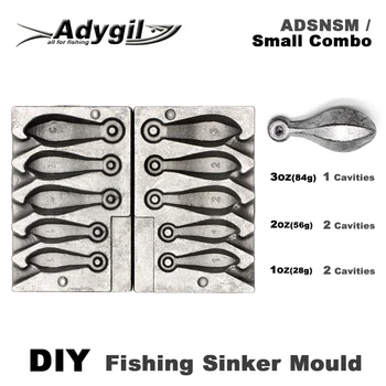 BEST CHOICE ❤️ Adygil DIY Fishing Snapper Sinker Mould ADSNSM/Small Combo Snapper Sinker 28g 56g 84g 5 Cavities - discount item 11% OFF Sports & Entertainment