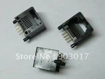 

Black 8P8C Without flange Side entry Modular Network PCB Jack Connector 360 pcs por lot