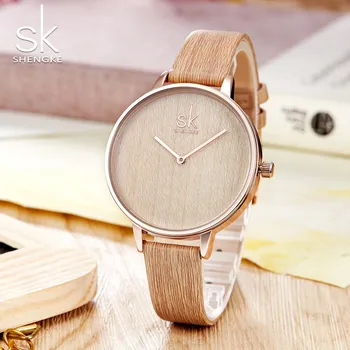 

Shengke Women Watches Creative Women's Watches Wood Leather Relojes Mujer 2018 Simple Bayan Kol Saatleri Casual Lady Wrist Watch