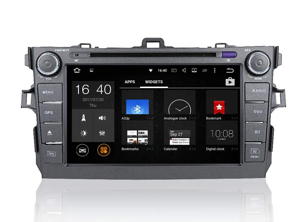 Sale 2G RAM Quad Core Android 7.1.1  Car DVD GPS For Toyota Corolla 2007 2008 2009 2010 2011 Car Radio RDS Stereo Head unit 6