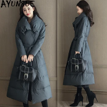 

AYUNSUE Women's Winter Jacket Fashion Elegant Parka Long Coat Women Korean Ladies Coats and Jackets Parkas Mujer 2020 KJ637
