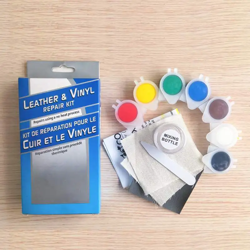 Furniture Car DIY Leather Repair Kit Professional Vinyl Restoration Kit For Scratches, Cracks, Peeling, Damages and Faded Color