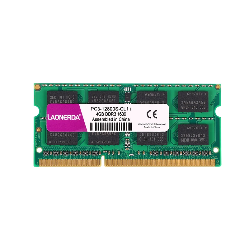 Ноутбук оперативная память DDR3 DDR3L 4 ГБ 8 2Rx8 1333 МГц 1600 1 5 в 35 LAONERDA SO DIMM памяти для Intel
