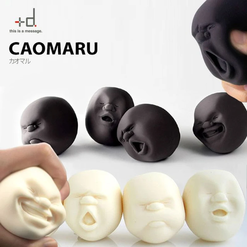 4pcs/lot 2 colors Human Face Ball Anti Stress Ball of Japanese Design