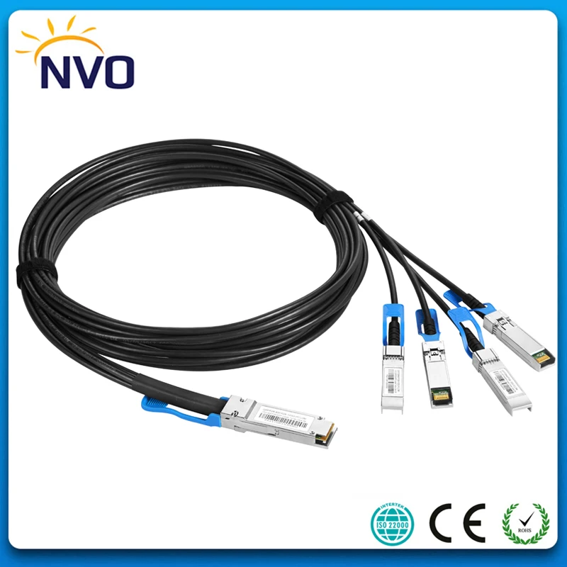 100 г QSFP28 медный кабель прямого подключения, QSFP28-4SFP 100G-CU2M 30AWG 2 м пассивный прямой прикрепить медный Twinax кабель DAC