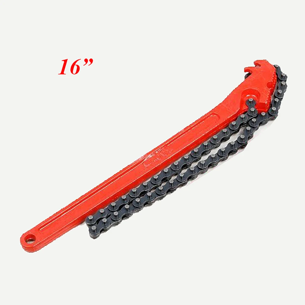 1 pc 16 Heavy Duty Oil Filter Chain Wrench Oil Cup Removal Auto Plumbing Pipe Tool remover