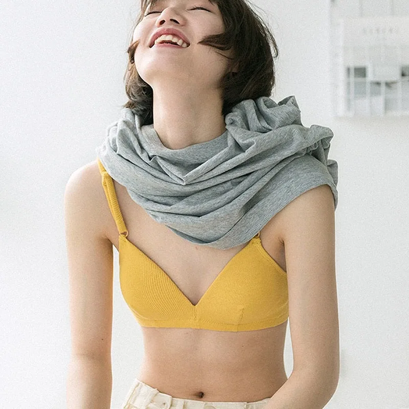 

Adjustable Korean Version Of The Sling Bras For Women Bras For Women Comfortable Sexy Wrapped Chest No Rims Soft Bra