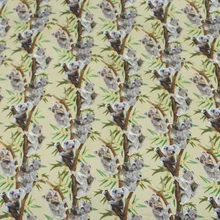 Полуметровая саржевая хлопковая ткань с принтом медведя коала, хлопок, ручная работа, CR-A372