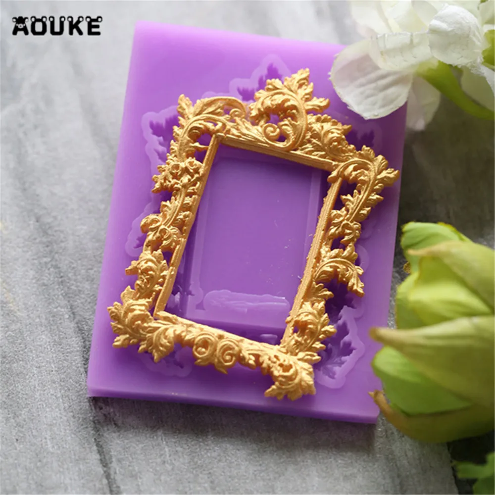 

European Border Shape Fondant Cake Silicone Mold Biscuits Pastry Mould Ice cube Chocolate Molds Cake Decoration DIY Baking Tools