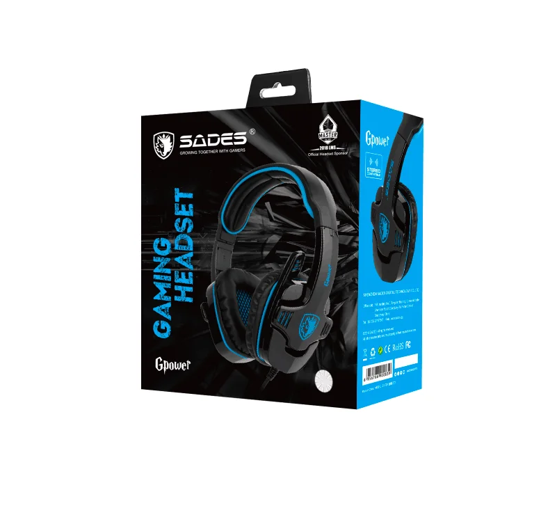 SADES GPOWER игровая гарнитура мм 3 5 геймер наушники стерео звук для ПК
