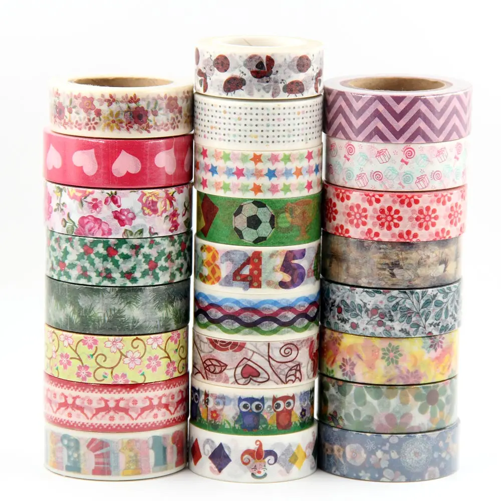 

B01-B45 15mm X 10m Cute Lotkawaii Flower food animals Decorative Washi Tape DIY Scrapbooking Masking Tape School Office Supply