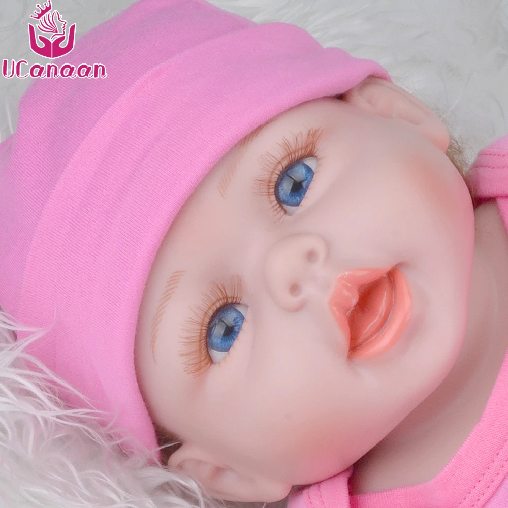 UCanaan/20 ''50 см Reborn Baby куклы всего тела винил реалистичные игрушки для детей Playmate новорожденных Bonecas для девочек подарок на день рождения