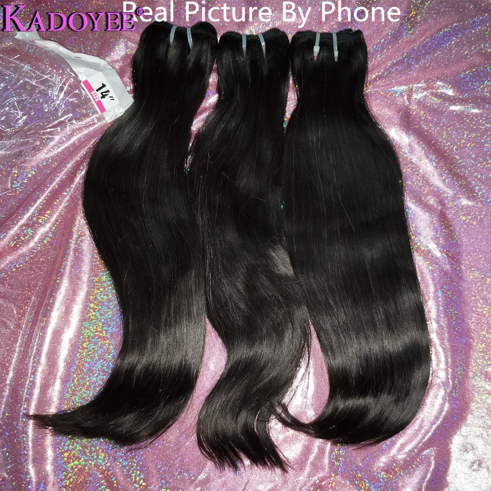  Human Hair Natural Wavy Bundles Funmi Hair Weaving Straight Hair Bundles 1/3/4Pcs Brazilian Remy Ha