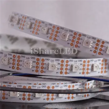 

5m APA102-C SK9822 5V 60leds/M Dream Addressable Color Led strip Light Replace WS2801 IP30 IP65 IP67 DATA and CLOCK seperately