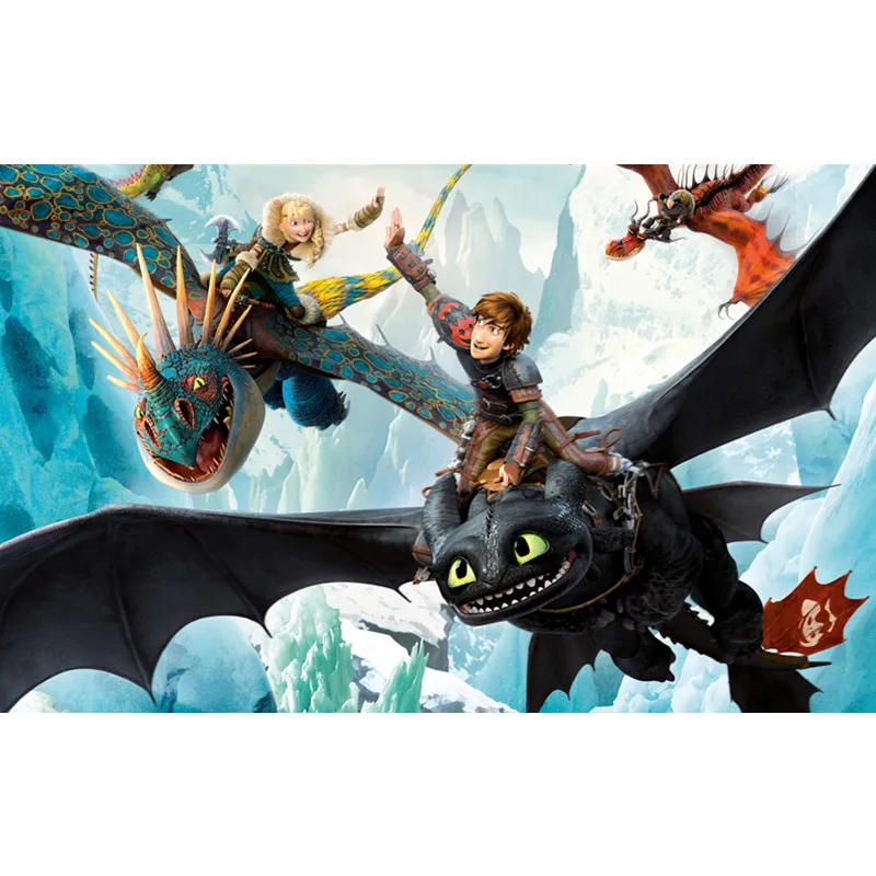 

5D Full Diy round decoration Diamond Painting Animal How to Train Your Dragon Embroidery Cross Stitch Needlework Christmas32x20