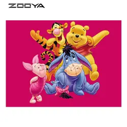 ZOOYA 5d алмазов картина disney Diamond embroideryWinnie пух скачки Тигр Пятачок продажи мозаики полный квадрат дрель по номерам