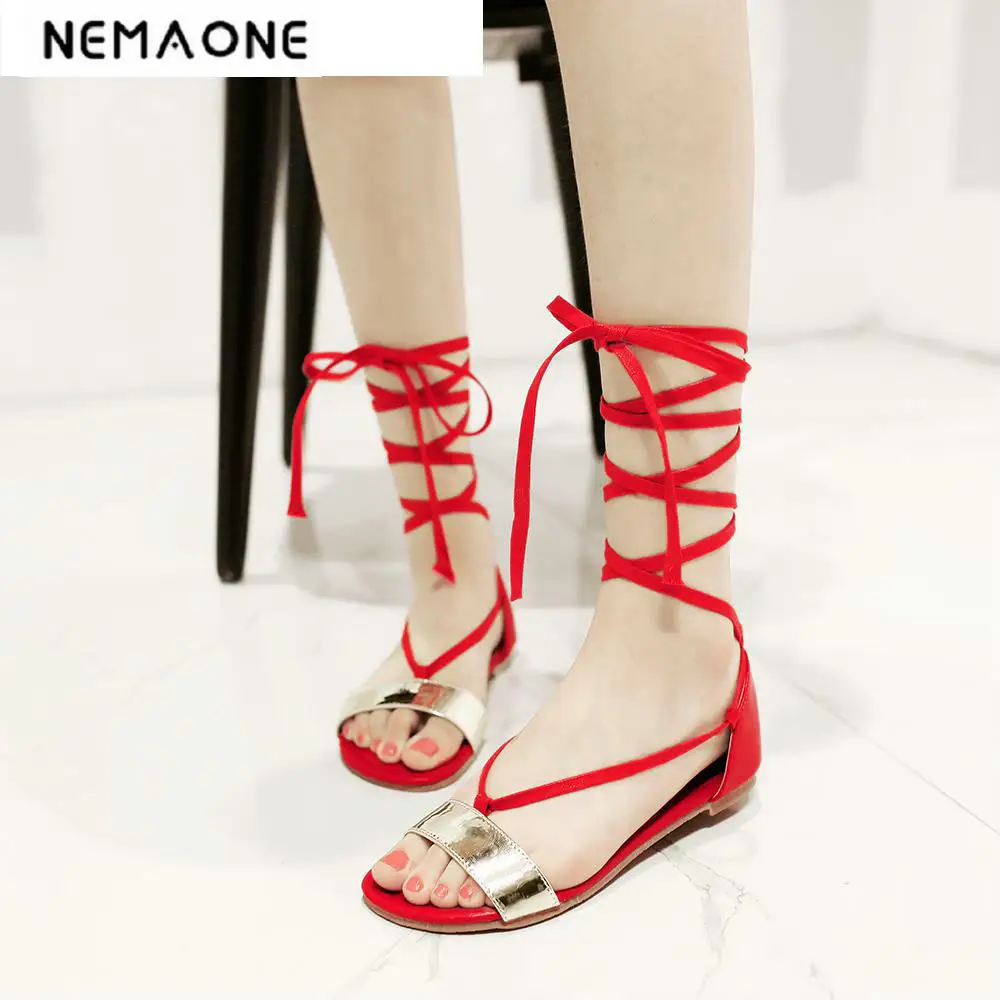 

New sexy lace up thigh high boots open toe cut out strappy flat heels summer booties women summer boots