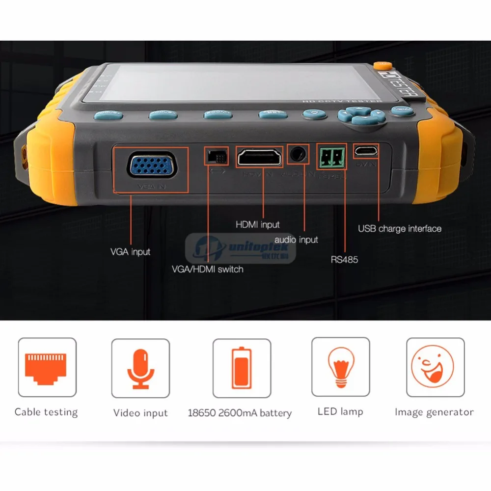1080 P/5MP 4 в 1 TVI AHD CVI аналоговый CCTV тестер 5 дюймов TFT lcd безопасности камеры