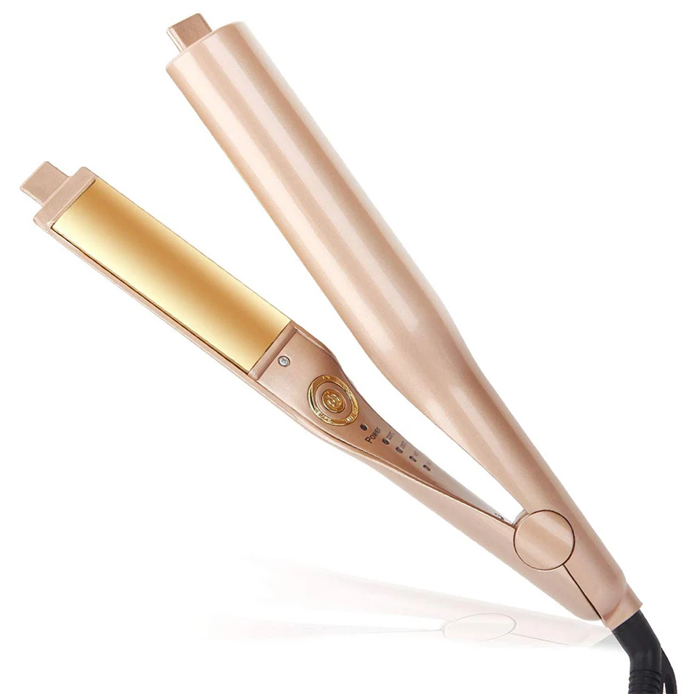 

Codace Automatic Release Negative Ions,2 in 1 Twist Straightening Iron hair Curling Iron,3D Concave and Convex Titanium Plate