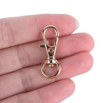 

3cm Mini Rotatable Buckle Hook Lobster Key Chain Metal 10Pcs Carabiner For Bag Parts & Accessories