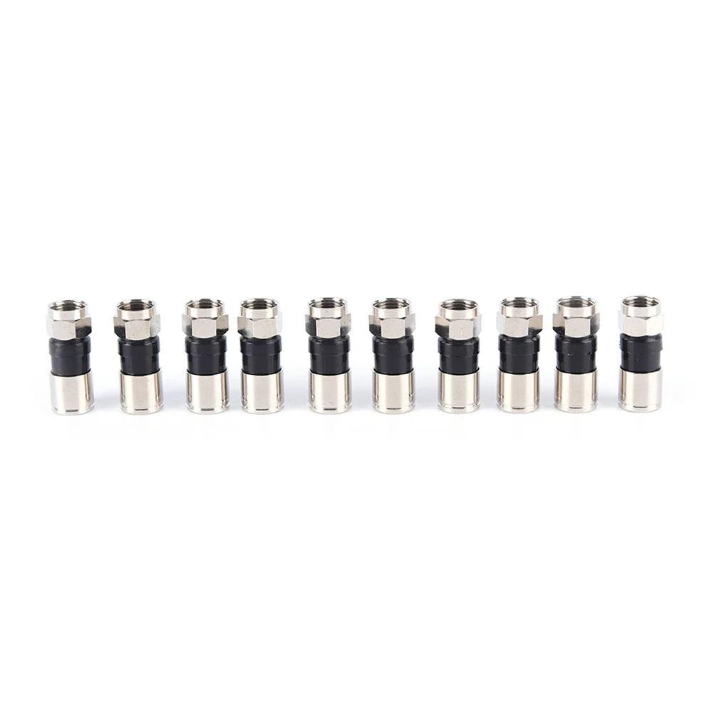 10 шт./лот 2 7 см RG6 F Тип сжатия оснастки уплотнение разъем|connector f|rg6 compression connectorconnector
