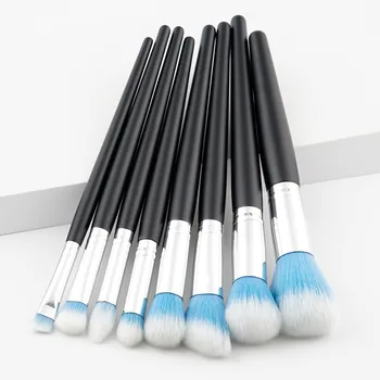 

Pro 8Pcs/set Woode Handle Makeup Brushes Powder Foundation Eyebrow Facial Contoru Blush Blend Brushes Beauty Cosmetics Tool Kit