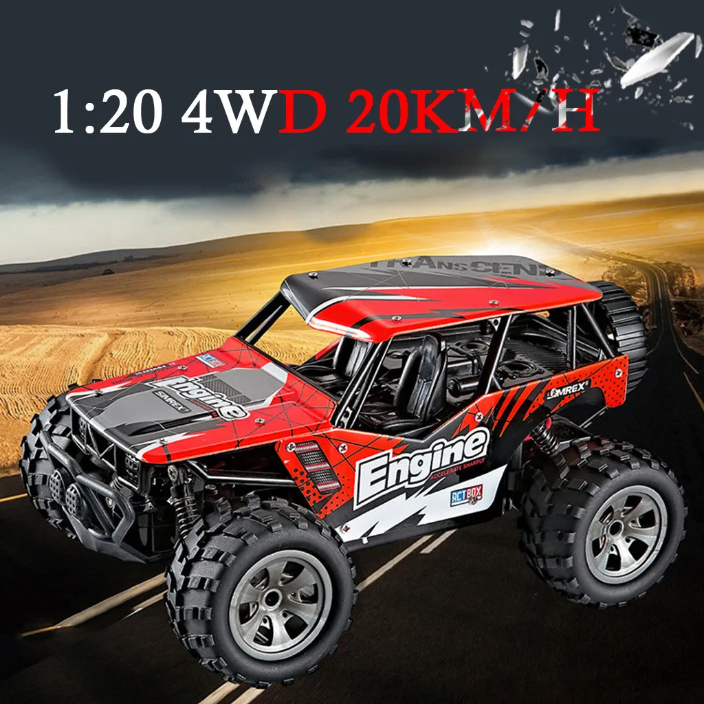 1:20 Масштаб RC автомобиль 4WD 2,4 г 20 км/ч внедорожный багги автомобиль Рок Гусеничный 4X4 автомобиль радиоуправления светодиодные машины дистанционного управления игрушки