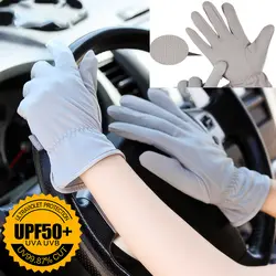 Летние тонкие перчатки автомобильные устойчивые к ультрафиолетовому излучению дышащие нескользящие для вождения на открытом воздухе