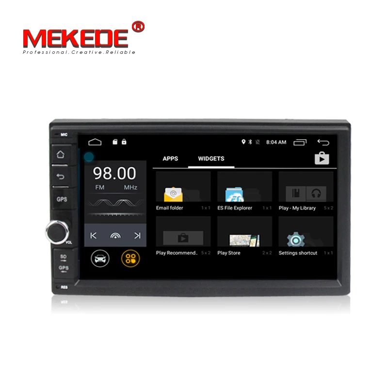 Discount Android 7.1 HD 1024*600 screen Quad core 2G RAM 2 DIN universal car radio gps with wifi gps car stereo 4G LTE free shipping+map 3