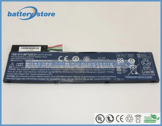 Новый оригинальный аккумулятор AP12A3i AP12A4i 3ICP7/67/90 54Wh для ACER Aspire Icona w700 M5-581T |