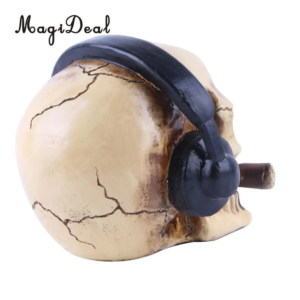 Collectable Resin Human Skull Skeleton Head for Desktop Shelf Display Decoration, 10 Styles