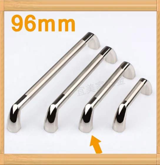 Cheap Length 107mm Hole Pitch 96mm Zinc Alloy handle modern handle Kitchen Furniture Handle bedroom drawer handle silver side Cheap Length 107mm Hole Pitch 96mm Zinc Alloy handle modern handle Kitchen Furniture Handle bedroom drawer handle silver side