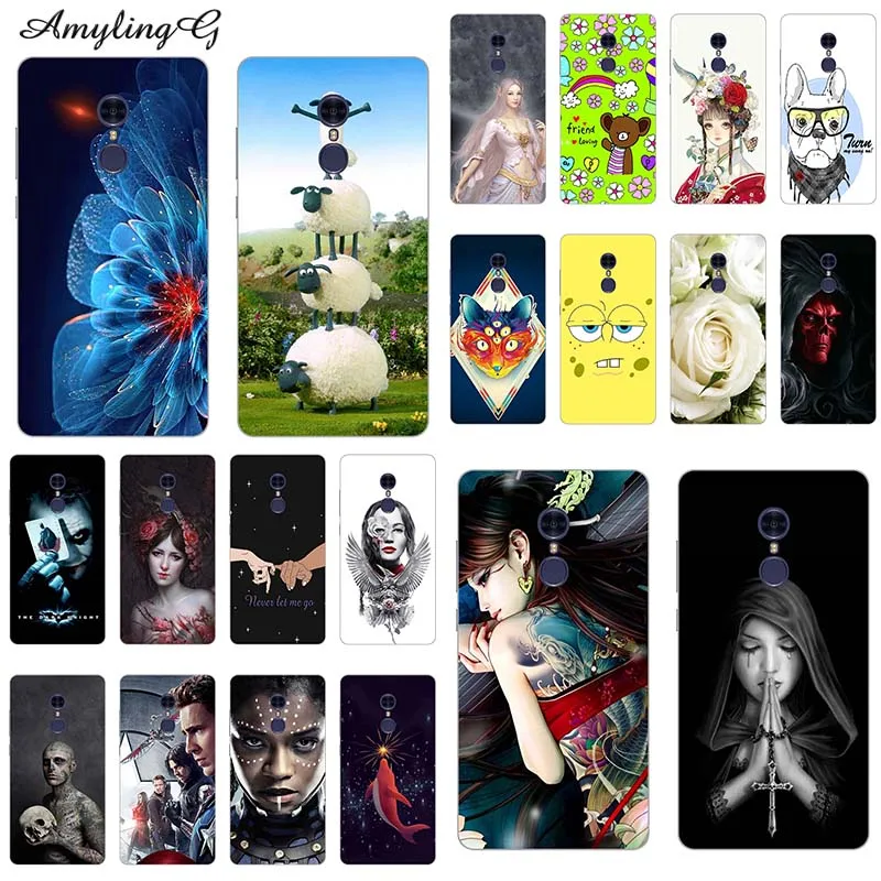 

Soft Phone Cases For Vodafone Smart N9 VDF-720 VDF720 5.5" Case Print Rose Wolf Patterned Cover Silicone Back Shell Fundas Para