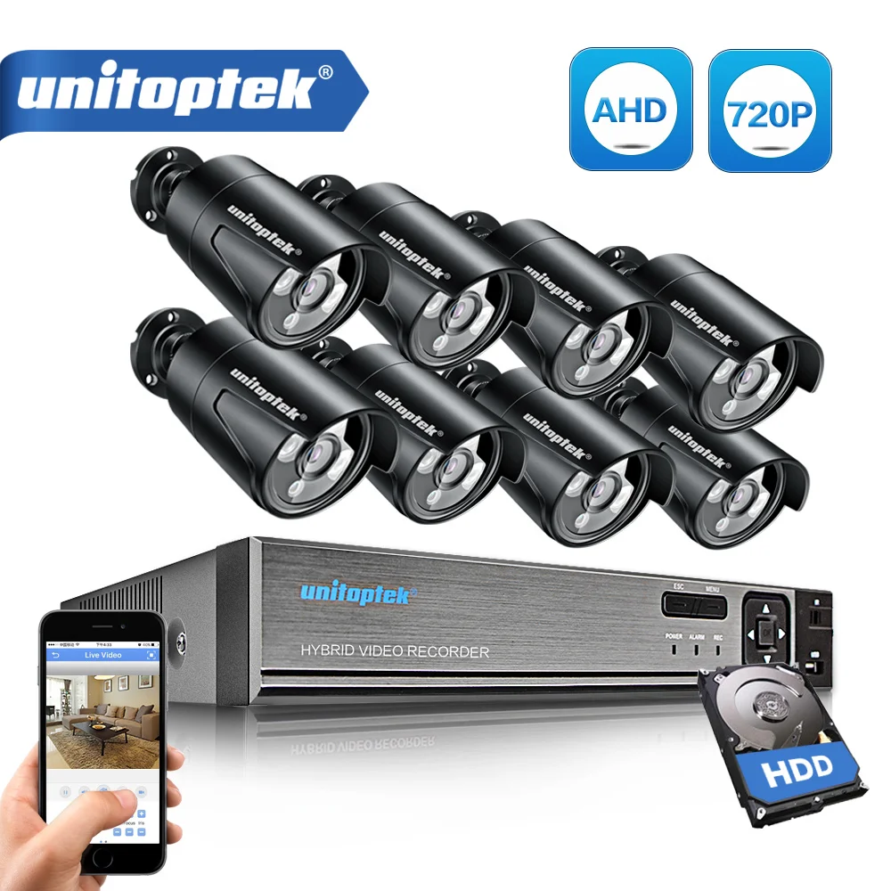 8CH CCTV системы 720 P HD аналоговая камера высокого разрешения система