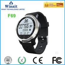 IP68 waterproof F69 smart watch with heart rate bracelet for both android and ios phone watch free shipping
