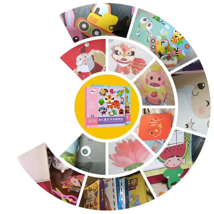 100 шт детские цветные бумажные складные и режущие игрушки/Детские kingergarden художественные ремесла DIY Развивающие игрушки для детей