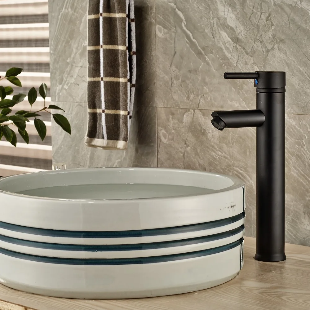 

Oil Rubbed Bronze Single Handle Hole Bathroom Basin Faucet Vanity Sink Mixer Tap